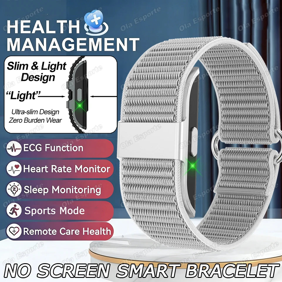 Sport Band Fitness Tracker NO Screen Smart Bracelet Pedometer Waterproof Women Heart Rate Sleep Monitor Electronic Bracelet HW12 Peaceful Pleasures Health and Wellness Silver