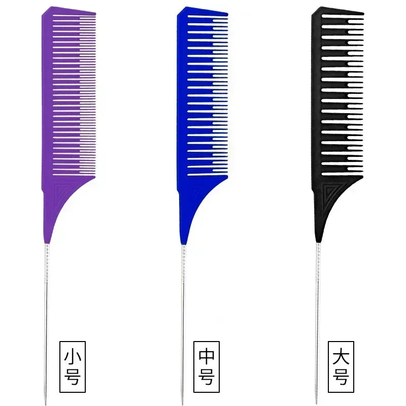 Hair Styling Combs, Tailed Comb Set, Coloring Dyeing Comb, Salon Tool, Sectioning Highlighting Weaving Cutting Comb, 3pcs Peaceful Pleasures Health and Wellness I