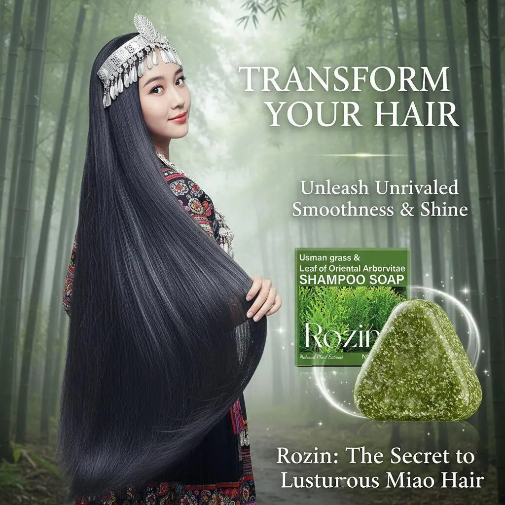 BIOAOUA Thuja & Usman Grass Solid Shampoo Bar – All Hair Types