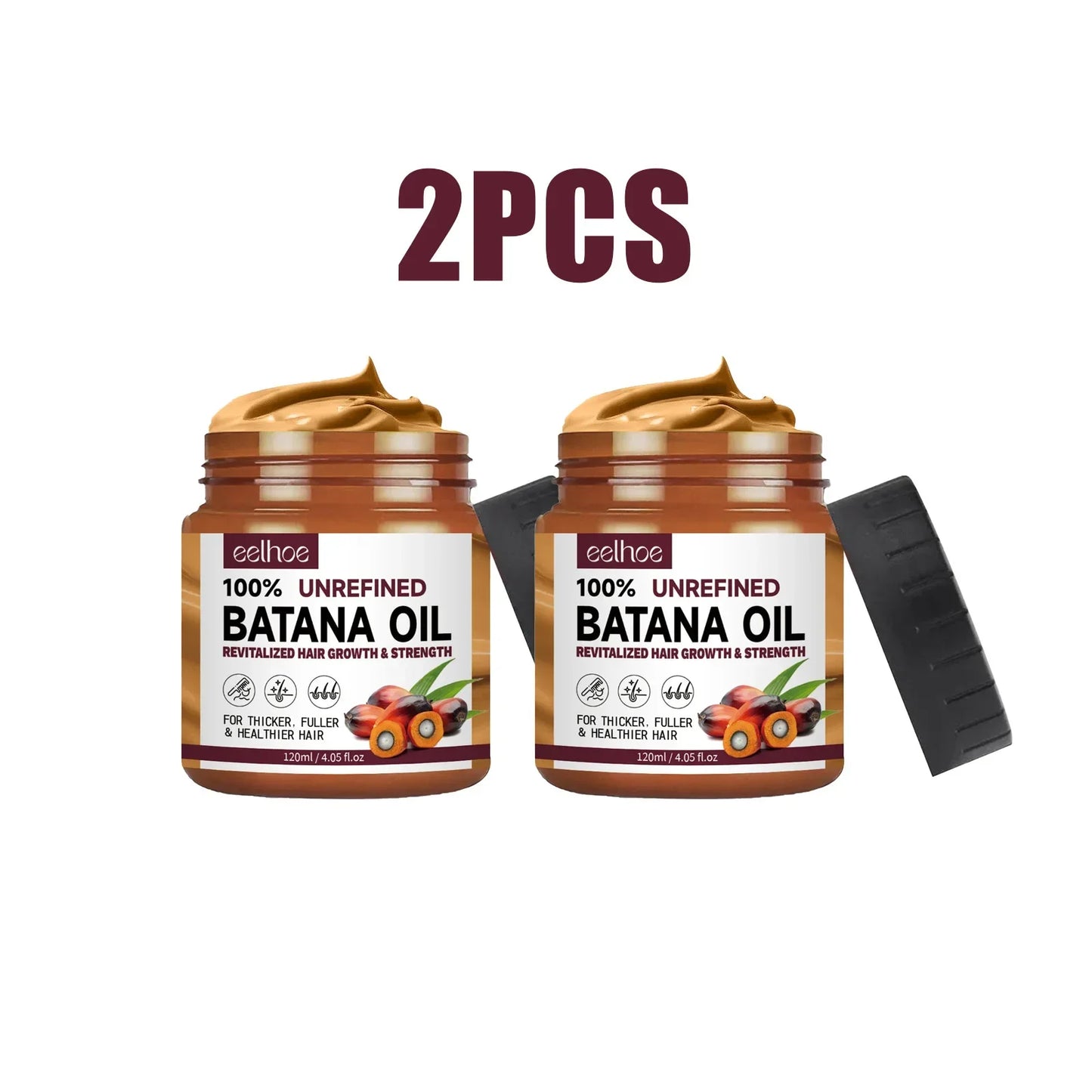 Batana Oil Hair Conditioner – Sulfate-Free Frizz Control 120ml Peaceful Pleasures Health and Wellness 2pcs