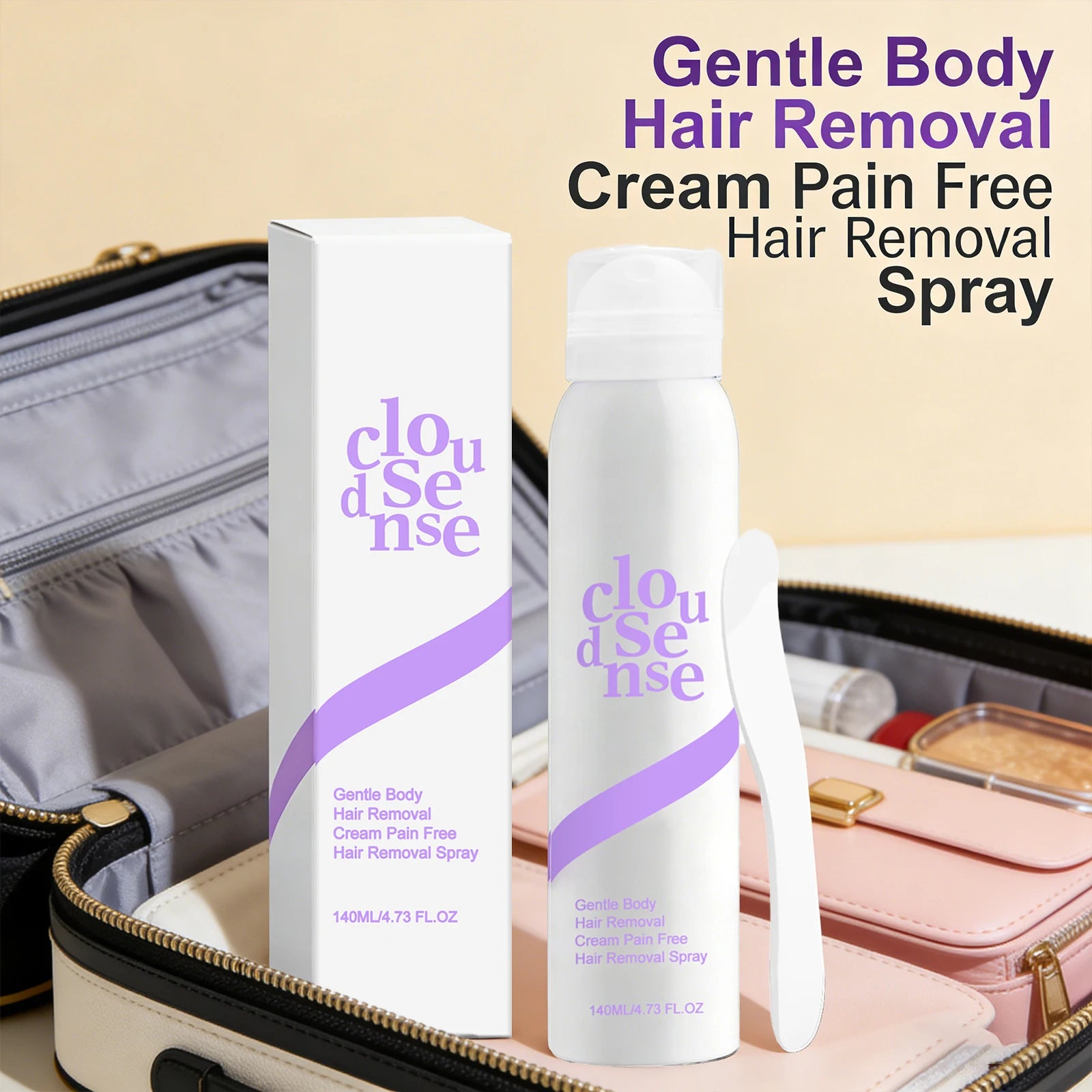 Mild Body Hair Removal Spray – Natural Plant Formula 140ml Hair Removal Spray Peaceful Pleasures Health and Wellness