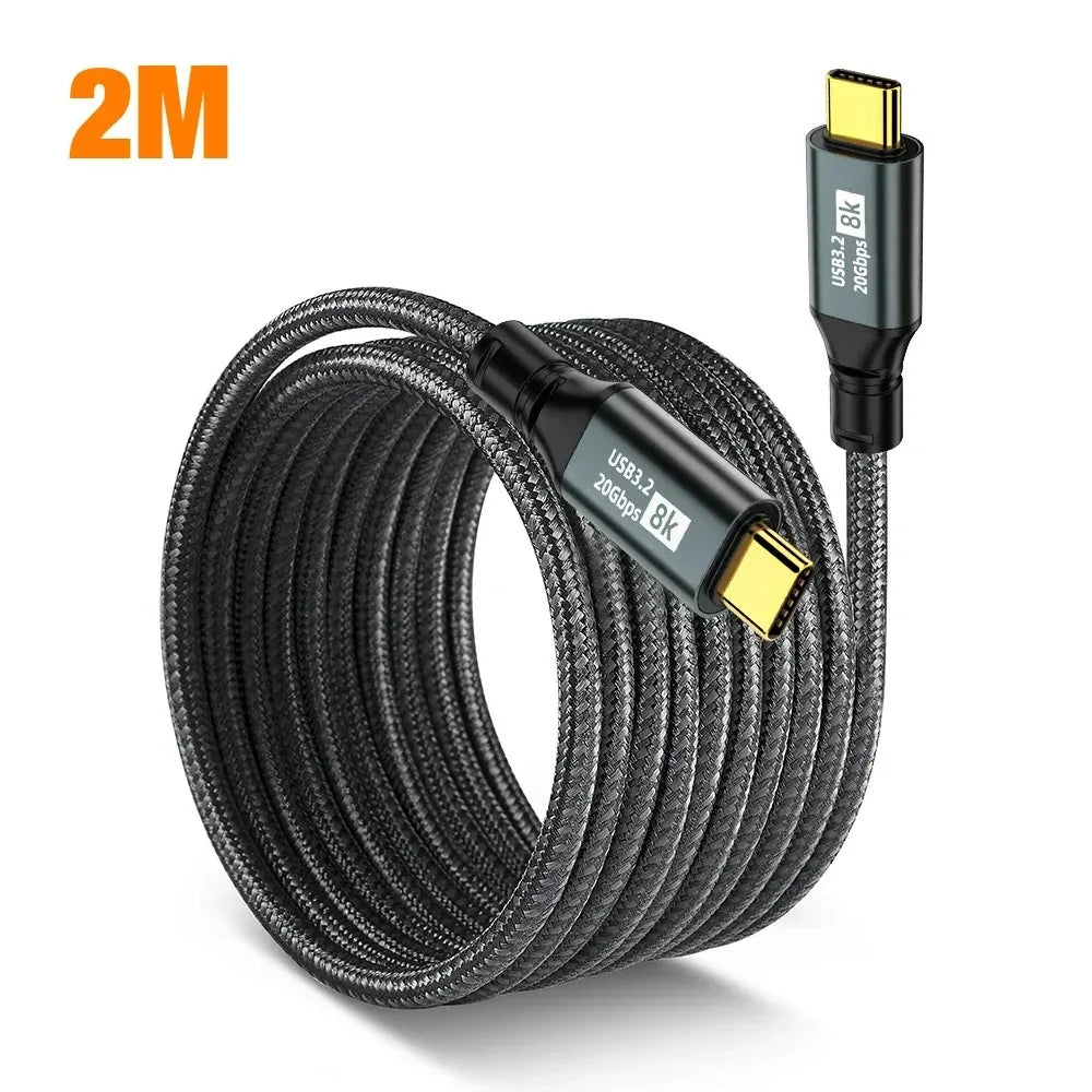 USB 3.2 20Gbps USB-C Cable PD 100W 8K 60Hz – 3m