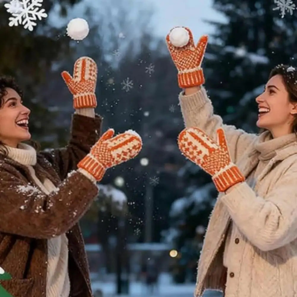 Funny Nordic Knit Mittens – Naughty List Hidden Secret Gloves