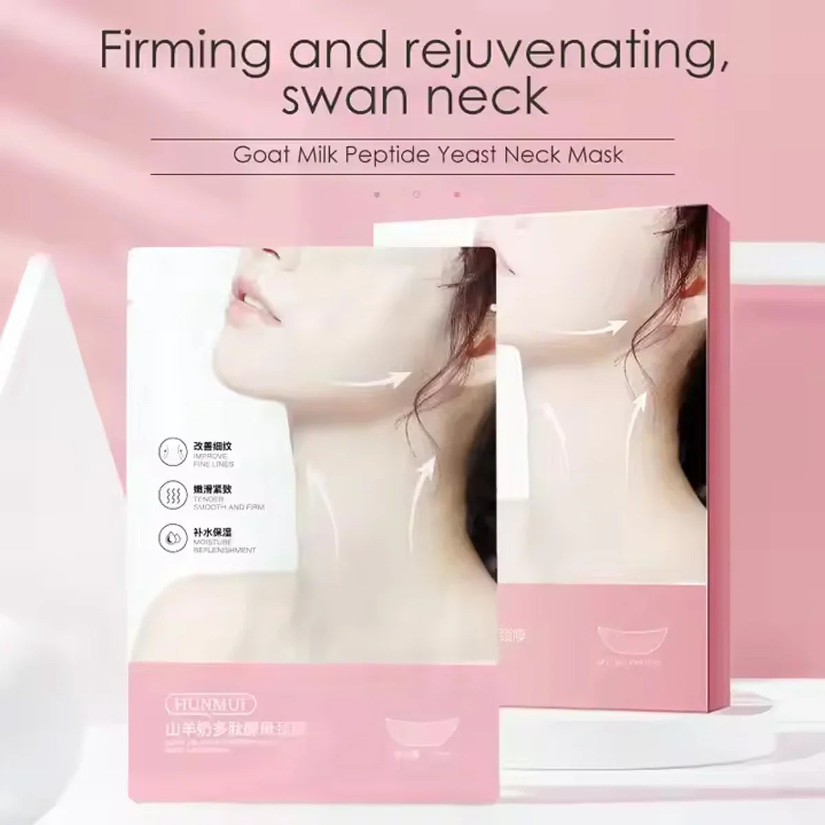 10-Pack Goat Milk Collagen Neck Mask – Firming & Hydrating