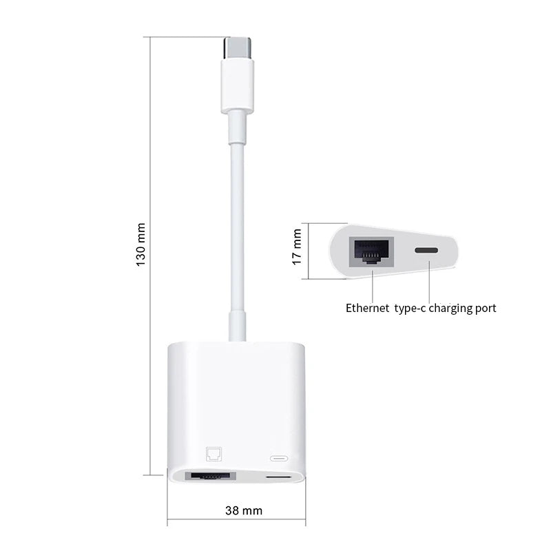 Type C OTG Ethernet Adapter USB C To RJ45 Ethernet LAN Wired Network Converter 100Mbs for Type C Mobile Phone Tablet Peaceful Pleasures Health and Wellness