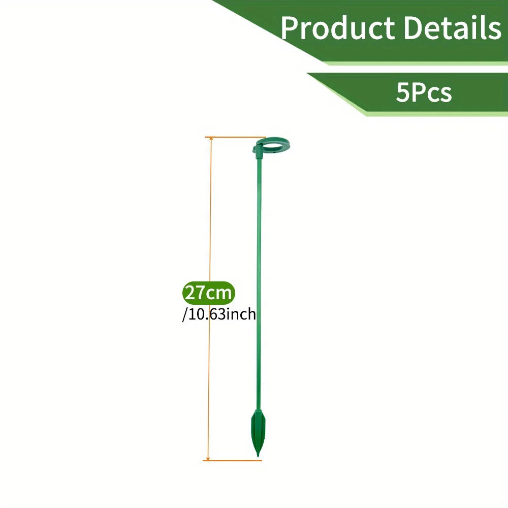 5/10PCS Plant Supports Stand Butterflies Orchid Flower Potted Fixing Rods Reusable Vegetable Protection Fixing Tool Gardening Su Peaceful Pleasures Health and Wellness 27cm-5PCS