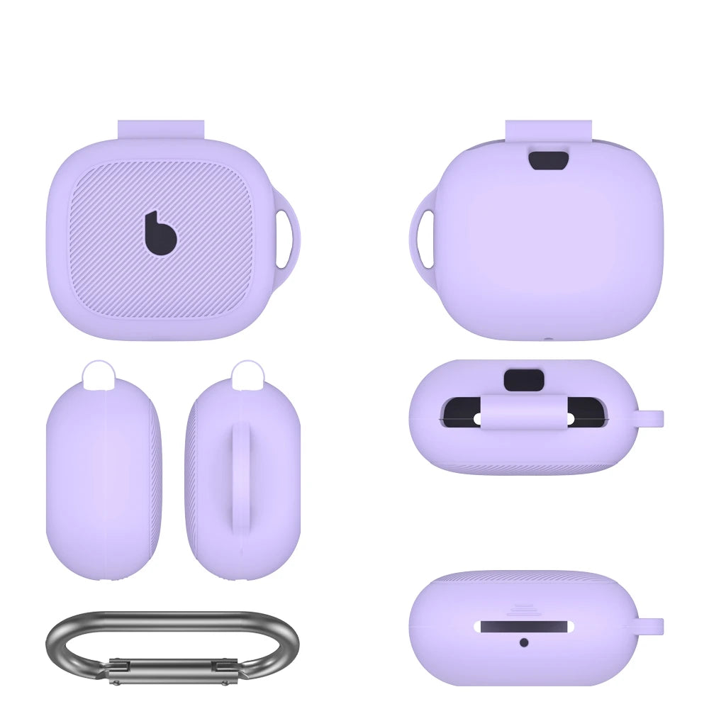 High Quality Protective Cover For Powerbeats Pro 2 Sports Headphones Silicone Protective Case Simple Dustproof With Hook Peaceful Pleasures Health and Wellness PURPLE