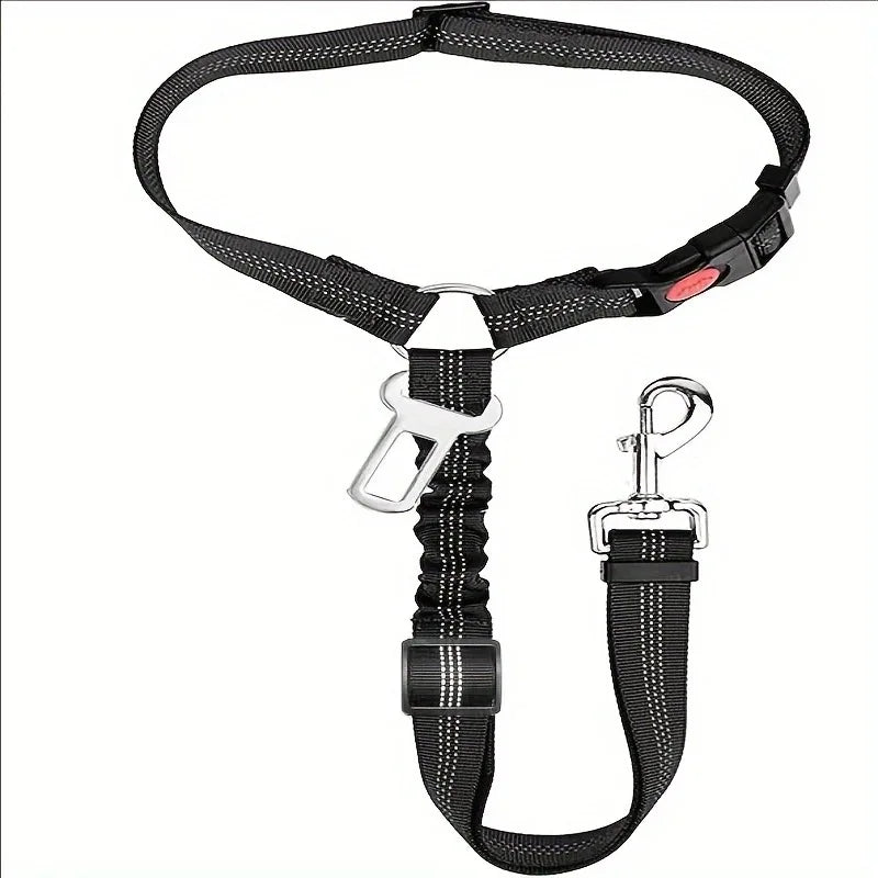 Pet Supplies High Quality Dog Leash Dog Walking Leash Automatic Retractable Ring Buckle Pet Car Seat Belt Adjustable Length Peaceful Pleasures Health and Wellness black