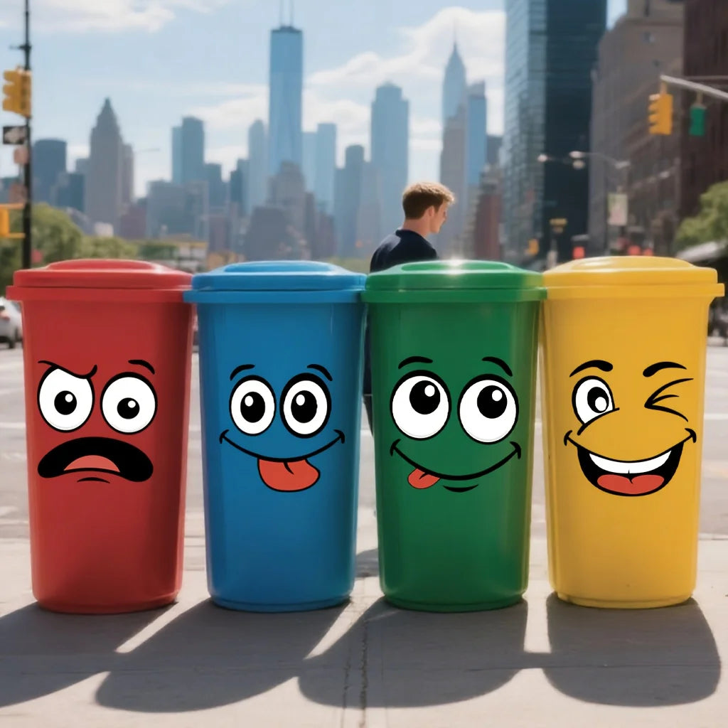 4-Pack Cartoon PVC Stickers | Glossy Glitter Decals for Any Surface