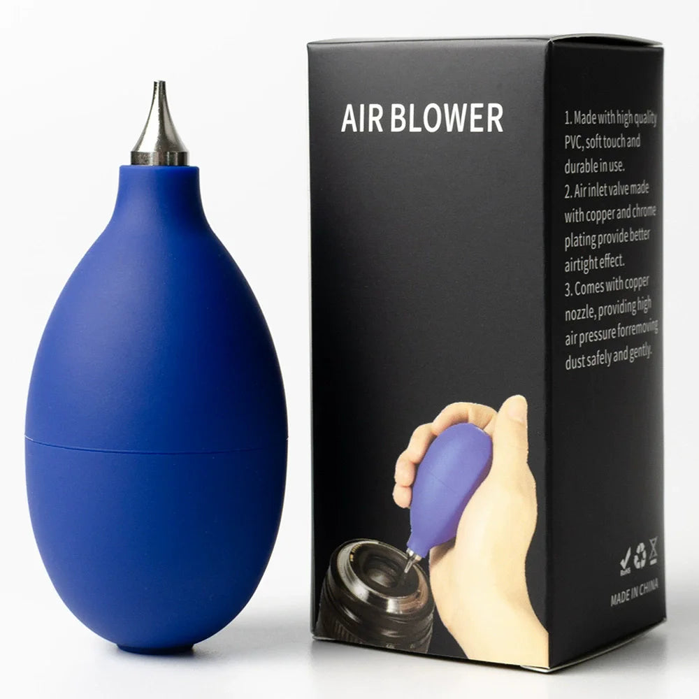 Mini Rubber Air Pump Dust Blower – Camera, Keyboard & Electronics Air Pump Dust Blower Peaceful Pleasures Health and Wellness Blue