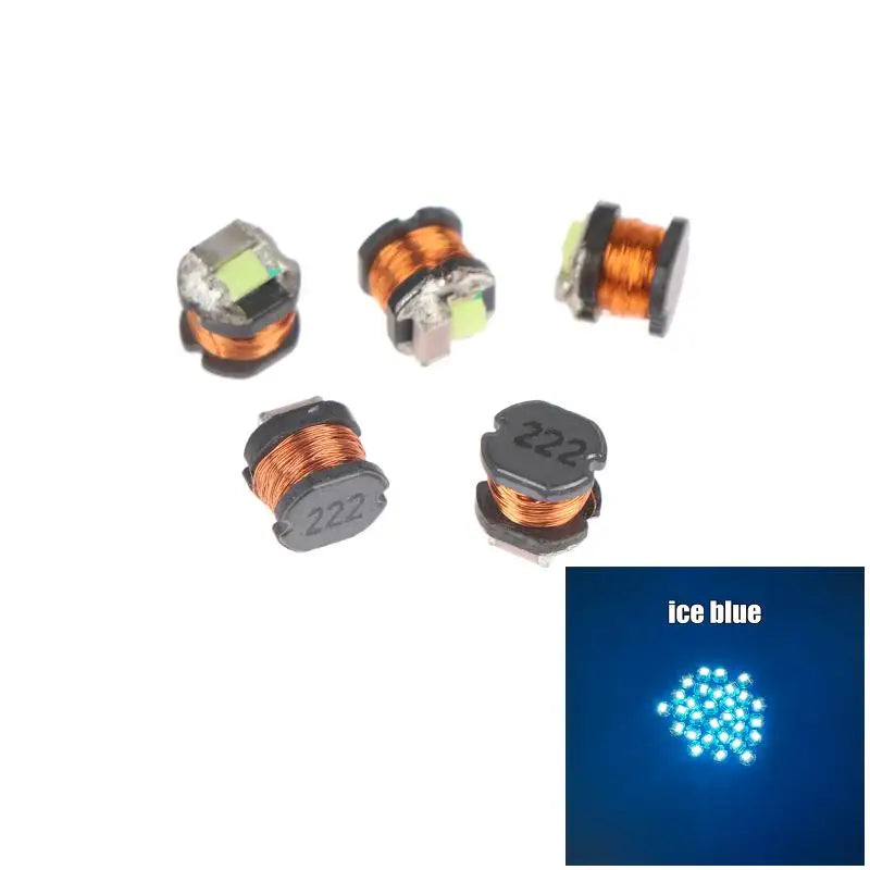 TYPE-C 5V Inductive Wireless Power Transmitter With LED Receiver Coil For DIY Model Small Home Lighting Solutions Peaceful Pleasures Health and Wellness Ice Blue 5Pcs