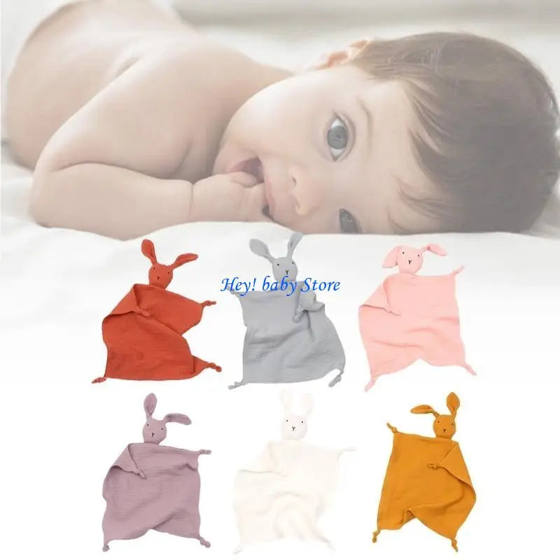 Soft Gauze Rabbit Baby Comfort Blanket & Appease Toy