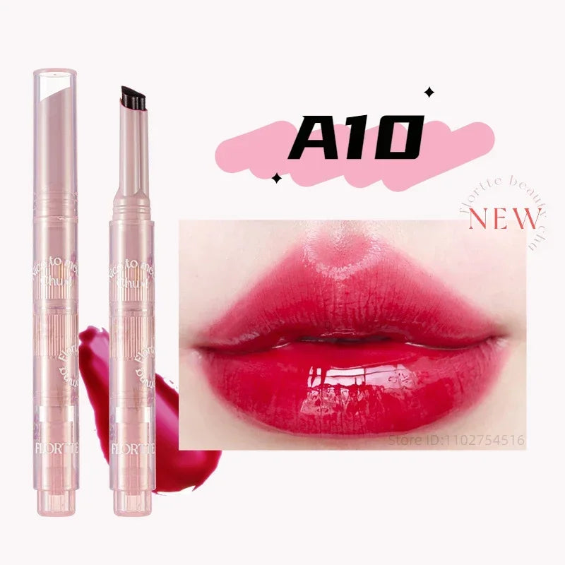 FLORTTE Mirror Glass Lip Gloss | Heart Shape Moisturizing Tint