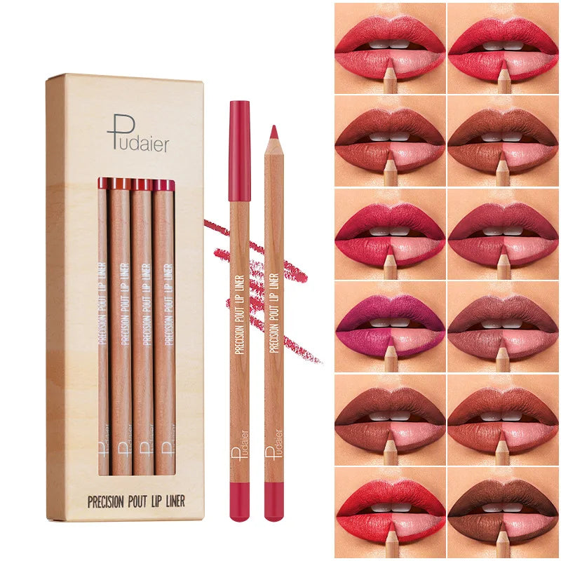 Eldridge Matte Lip Liner Set – 12 Waterproof Pencils