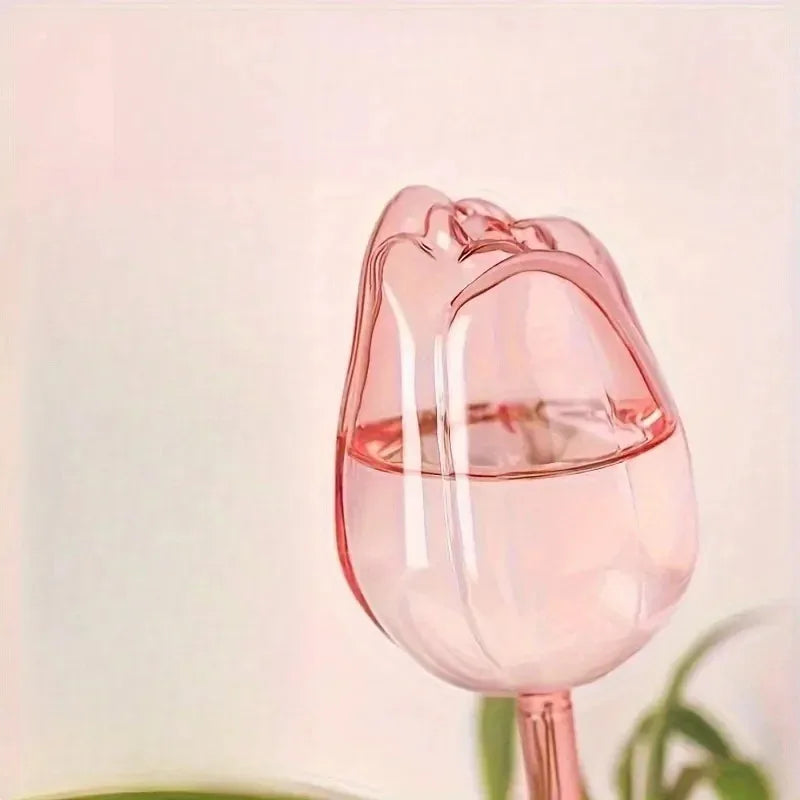Pink tulip plant watering balls, suitable for indoor and outdoor plants, automatic plant drippers, and automatic watering Peaceful Pleasures Health and Wellness
