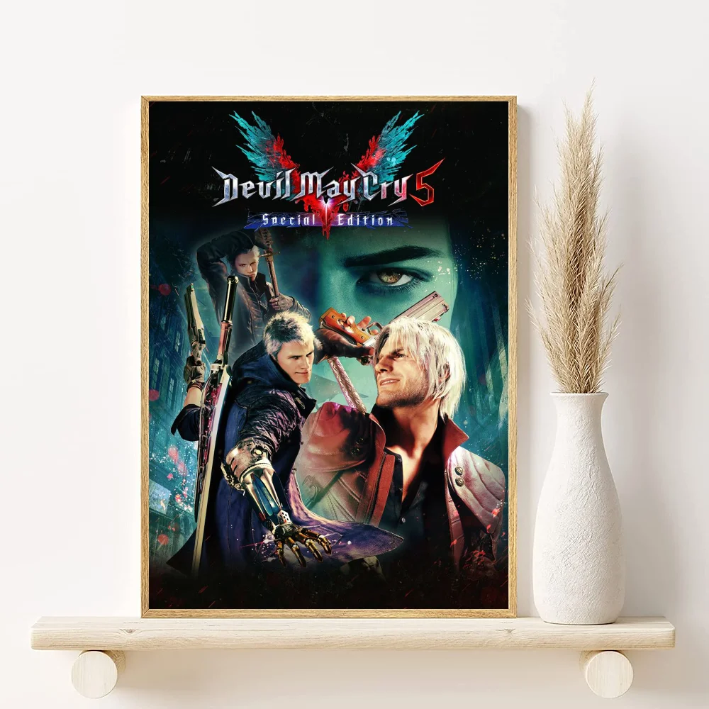 Devil May Cry Anime Poster HD Waterproof PVC Wall Art Decor Anime Wall Poster Peaceful Pleasures Health and Wellness