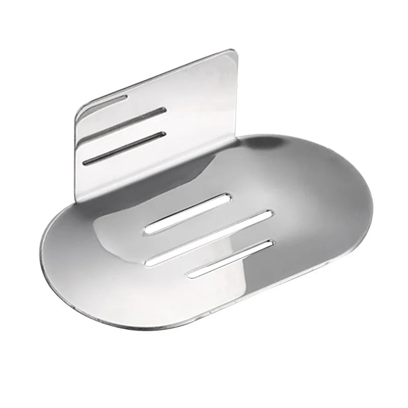 Stainless Steel No-Drill Wall-Mounted Soap Dish & Shower Holder