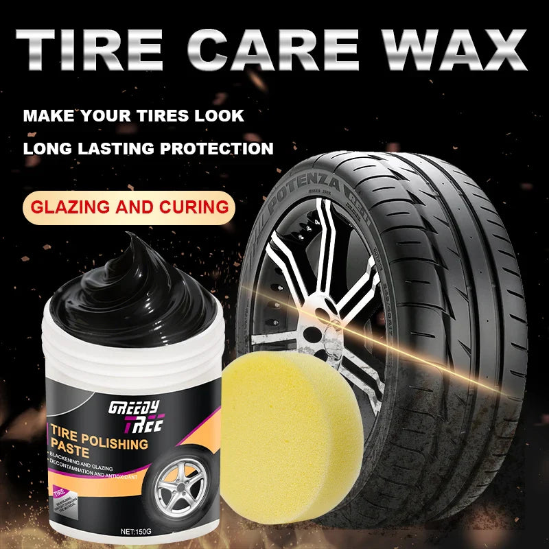 Black Enamel Tire Polish Paste – Quick-Dry Shine Restorer