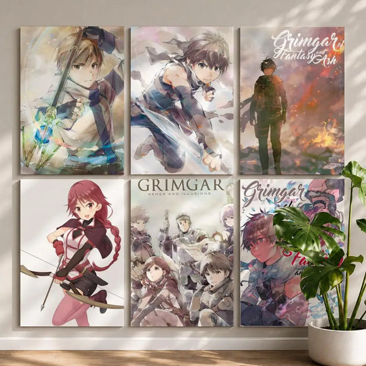 Grimgar of Fantasy & Ash Anime Poster – HD Waterproof Wall Art Anime Wall Poster Peaceful Pleasures Health and Wellness