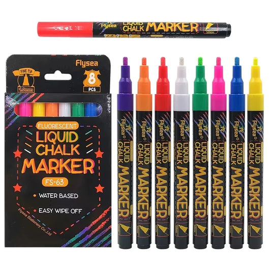 Liquid Chalk Markers-washable Wet Erase Maker Pens Blackboard Peaceful Pleasures Health and Wellness 8 pcs