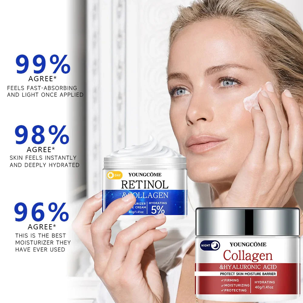 YOUNGCOME Collagen Retinol & Hyaluronic Acid Face Cream Set of 2