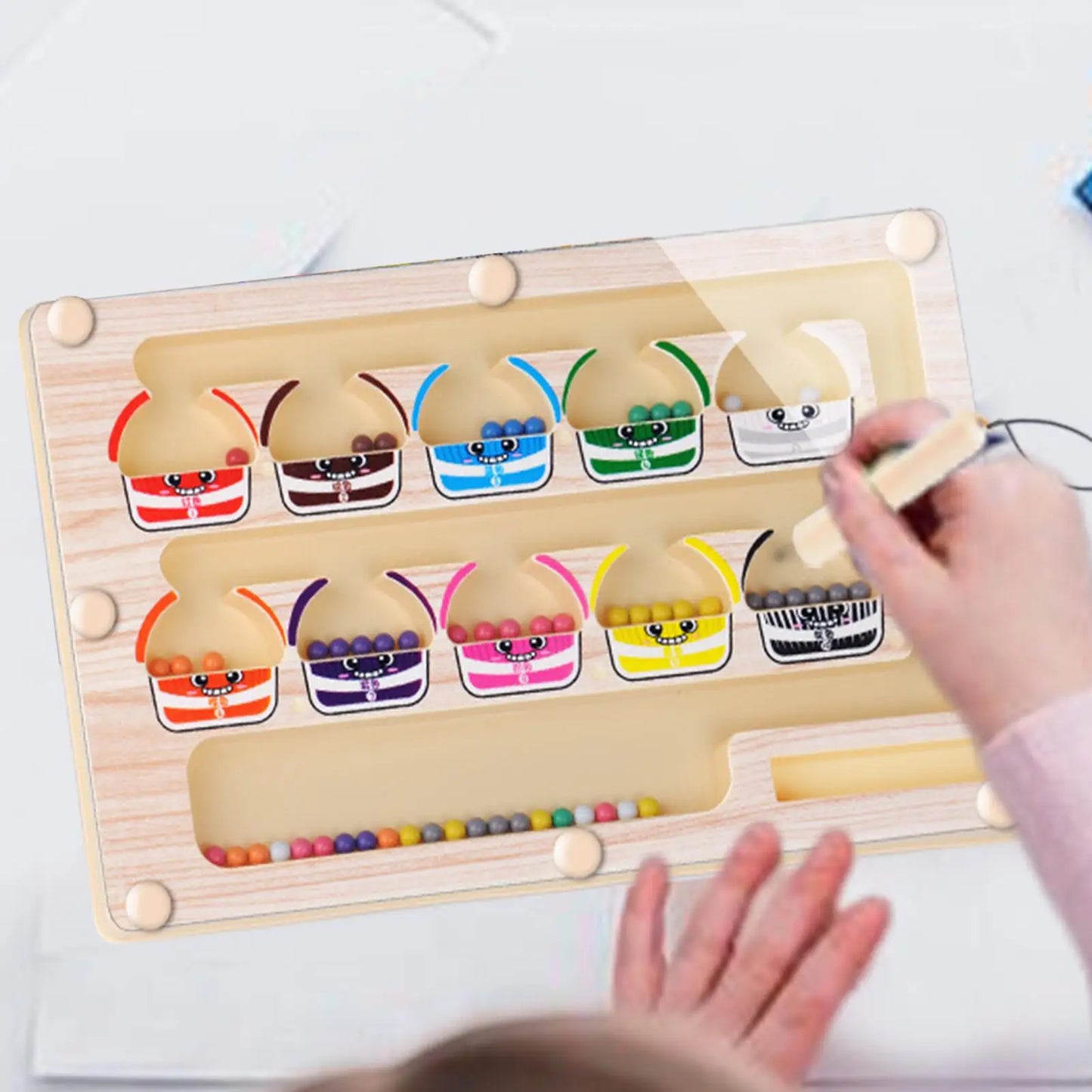 Magnetic Color & Number Maze Board – Toddler Learning Toy Magnetic Maze Puzzle Peaceful Pleasures Health and Wellness