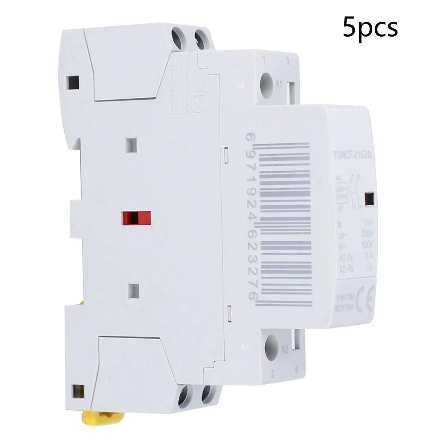 Household Industrial AC Contactor 220V 16A 2P Small Energy-Saving AC Contactor Rail Type Modular Peaceful Pleasures Health and Wellness 5pcs