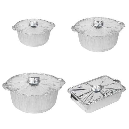 10pcs Disposable Aluminum Foil Pans with Lids – BBQ & Baking Peaceful Pleasures Health and Wellness