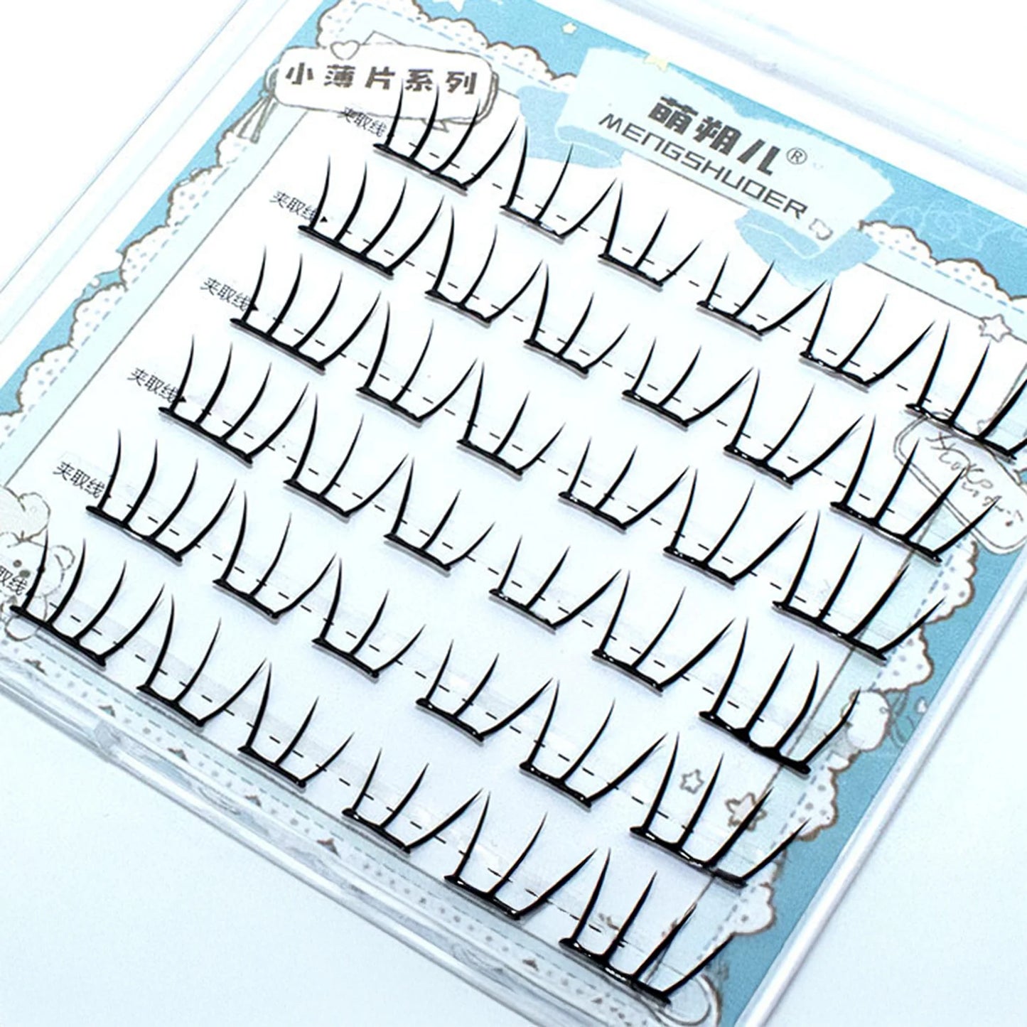 C Curl Anime Lash Clusters | Wispy Fluffy False Eyelashes