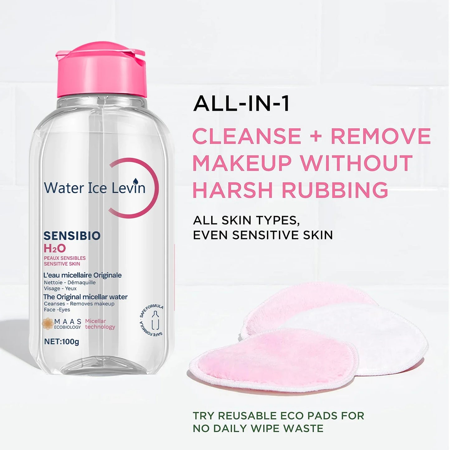 Micellar Water Sensitive Skin – Lactic Acid & Collagen Cleanser