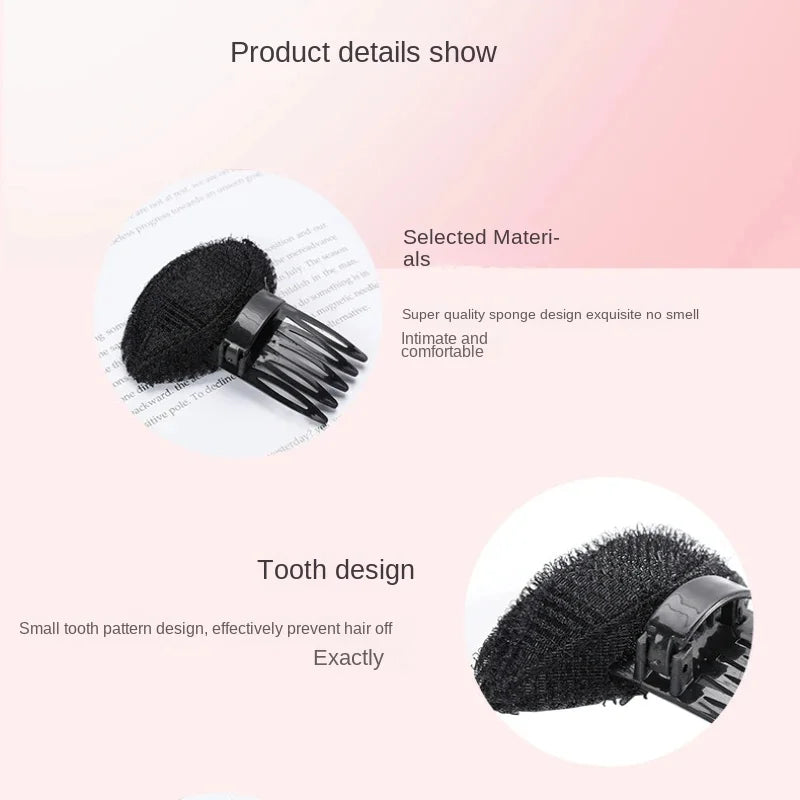 Invisible Fluffy Sponge Hair Clip Front Hair Line Volume Base Puff Cushion Hair Clips Bun Hair Styling Tool Women Hair Hairpin Peaceful Pleasures Health and Wellness