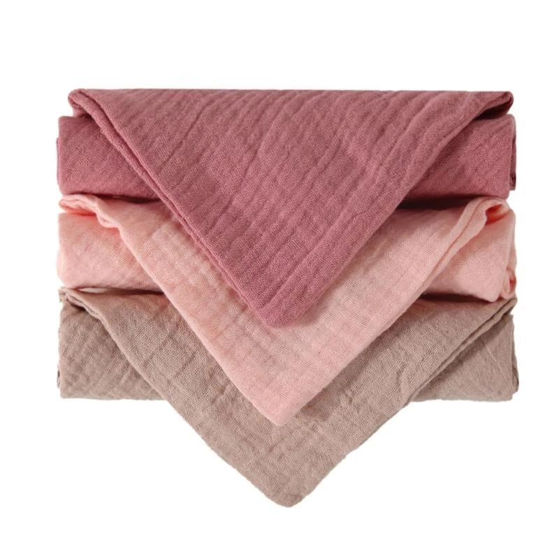 4-Pack Soft Cotton Baby Washcloths | Drool Bibs & Wipe Cloths Baby Washcloths Peaceful Pleasures Health and Wellness Candy series