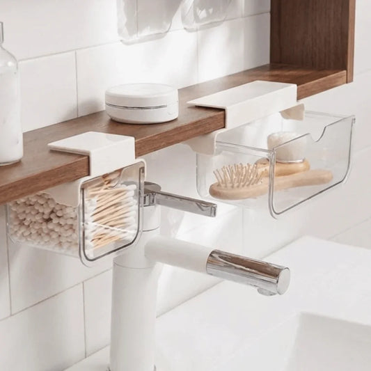 Wall Mounted Drawer Storage Box – Makeup & Q-Tips Organizer Bathroom Storage Box Oasis Select