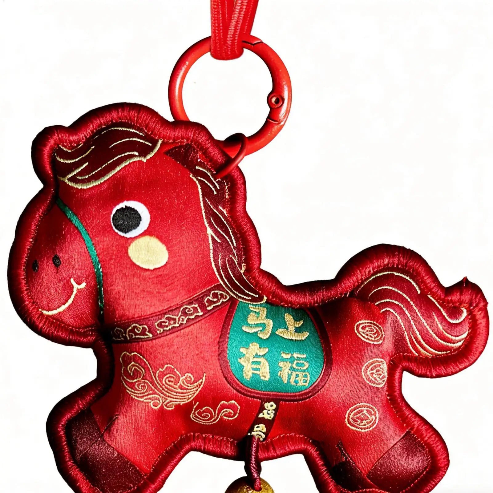 Horse Year Ornament 2026 Good Luck Lunar New Year Decor Embroidered Horse Spring Festival Ornament For Kids Friends Family Home Peaceful Pleasures Health and Wellness