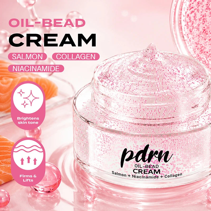 Pdrn Salmon Oil Bead Face Cream Collagen Niacinamide Hydrating Moisturizer Even Skin Tone Repair Dry Skin Facial Skin Care Cream Peaceful Pleasures Health and Wellness