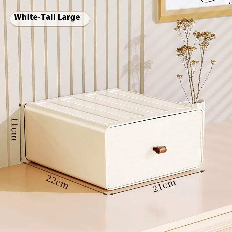 Desk Organizer with Drawers & Entryway Shelf | Storage Box