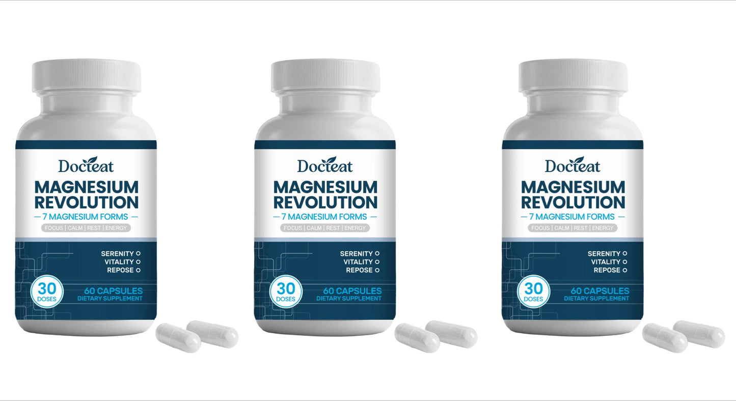 Docteat Magnesium Complex 7 Forms + B6, Zinc & Taurine – 60 Caps