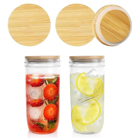 Bamboo Wood Cup Lid with Silicone Ring | Tea Set Cover Bamboo Cup Lid Oasis Select
