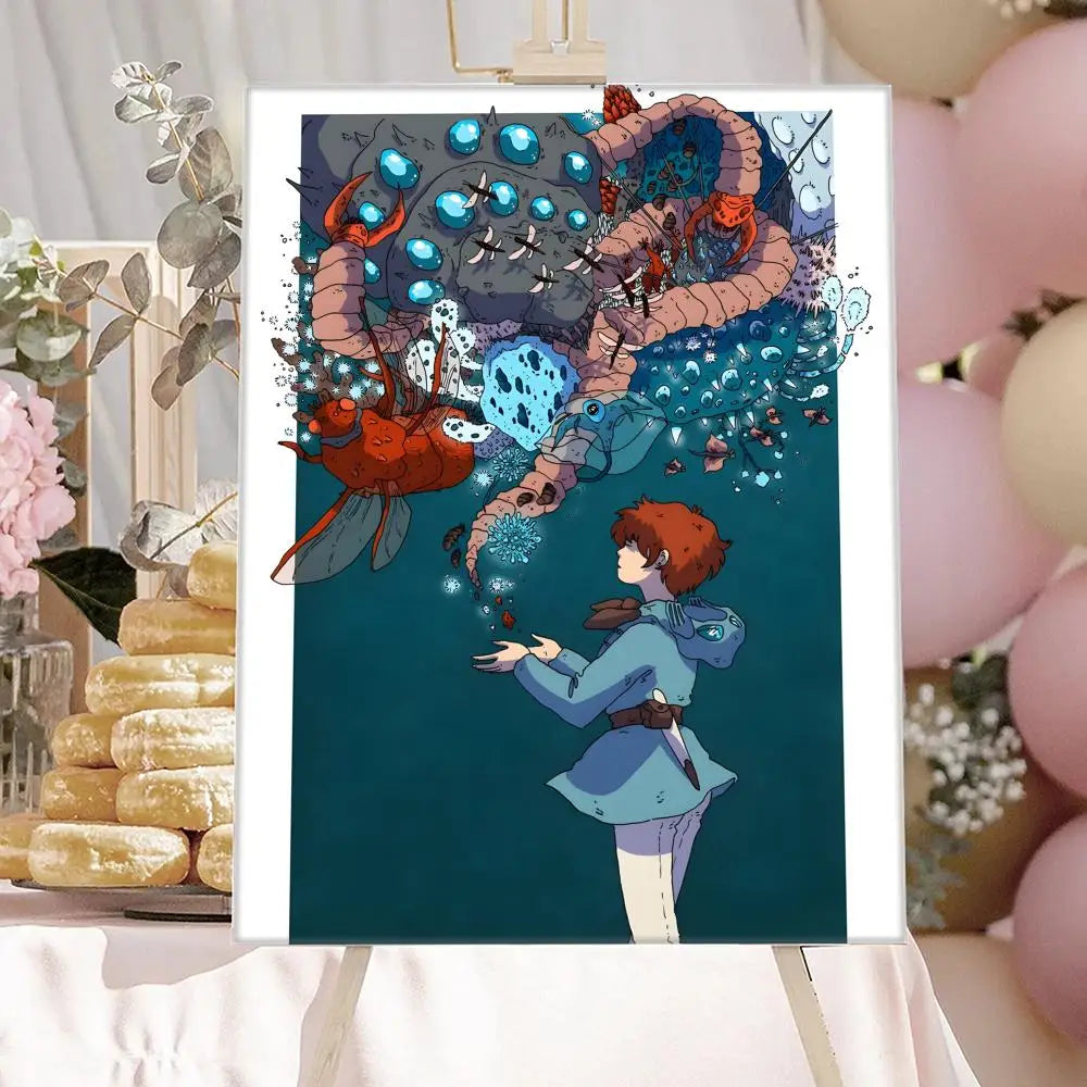 Nausicaä Valley of the Wind Anime Canvas Poster | Wall Art Anime Canvas Poster Peaceful Pleasures Health and Wellness
