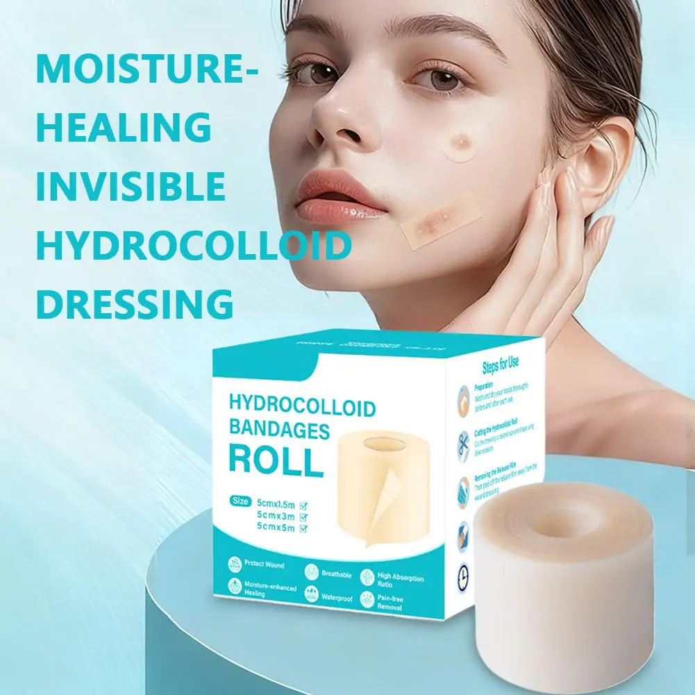 Hydrocolloid Wound Care Roll – Waterproof Self-Adhesive Bandage Dressing 5cm x 1.5m Peaceful Pleasures Health and Wellness