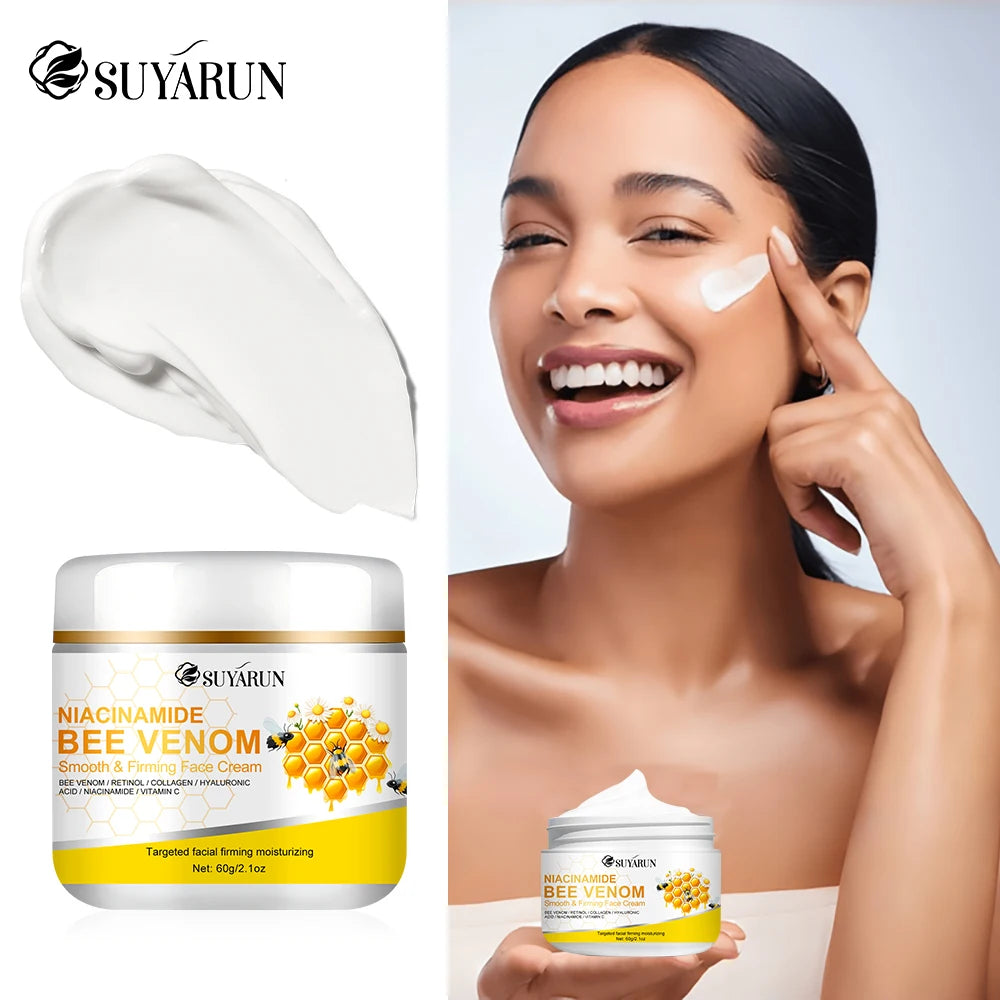 SUYARUN Niacinamide & Bee Venom Face Cream - Anti-Aging Brightening Moisturizer, Tightening Skin Care for Women & Men. Peaceful Pleasures Health and Wellness