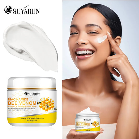SUYARUN Niacinamide & Bee Venom Face Cream - Anti-Aging Brightening Moisturizer, Tightening Skin Care for Women & Men. Peaceful Pleasures Health and Wellness