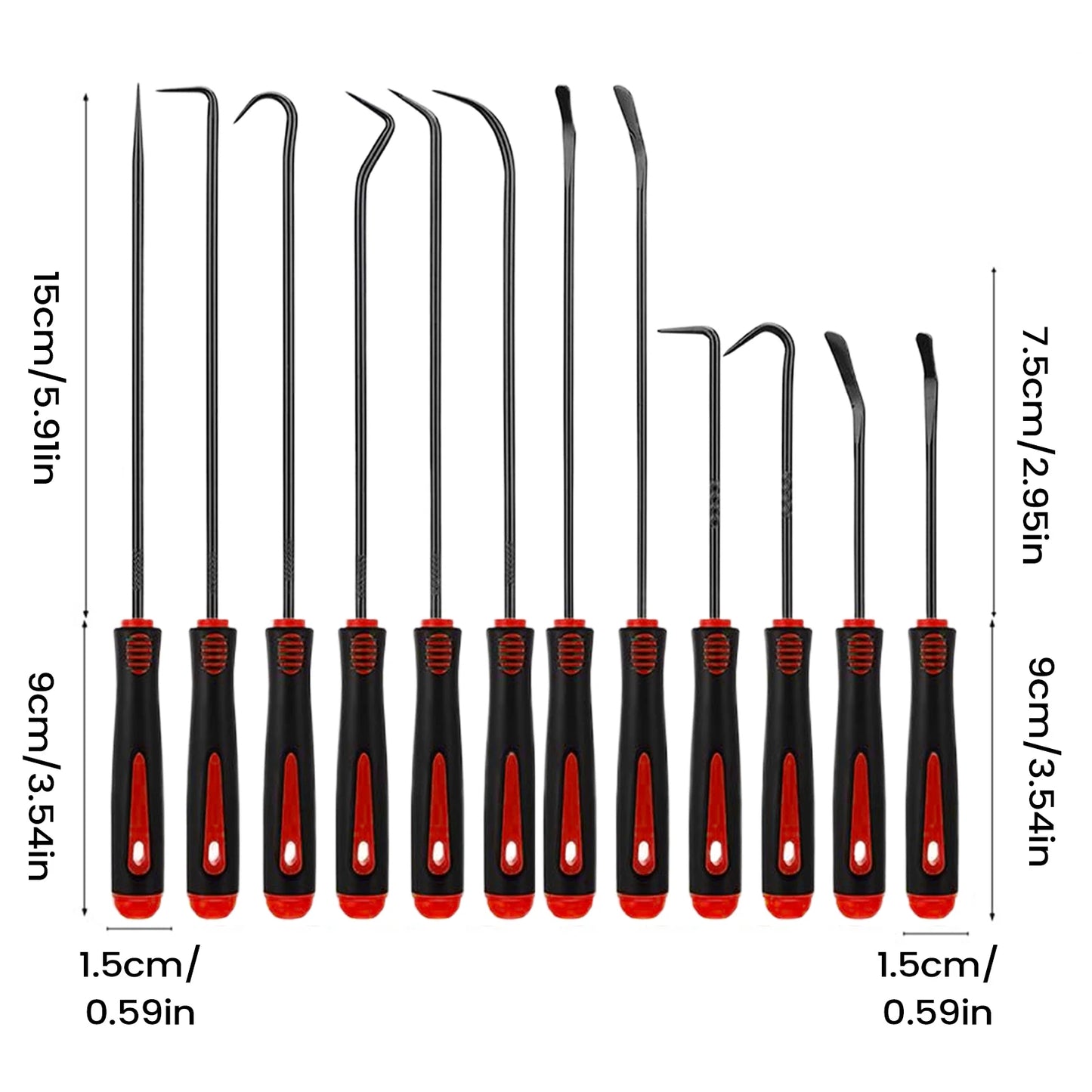 12-Piece Precision Pick & Hook Set | O-Ring Oil Seal Remover