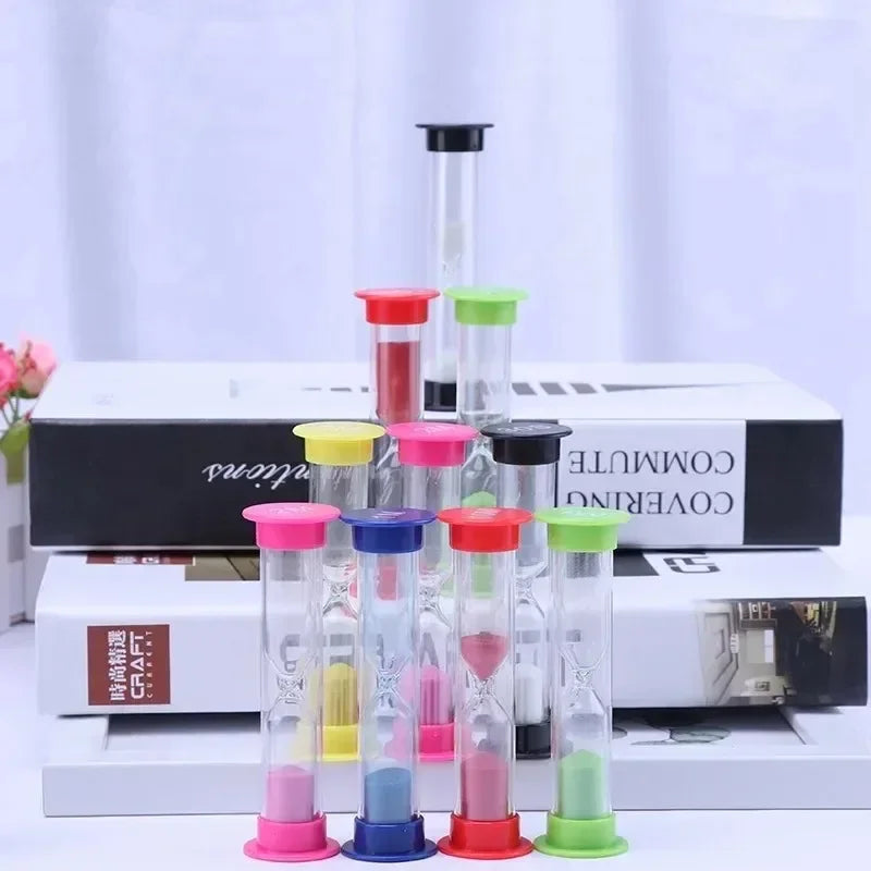 Colorful Hourglass Sand Timer Set – 6 Pcs, 30s–10 Min