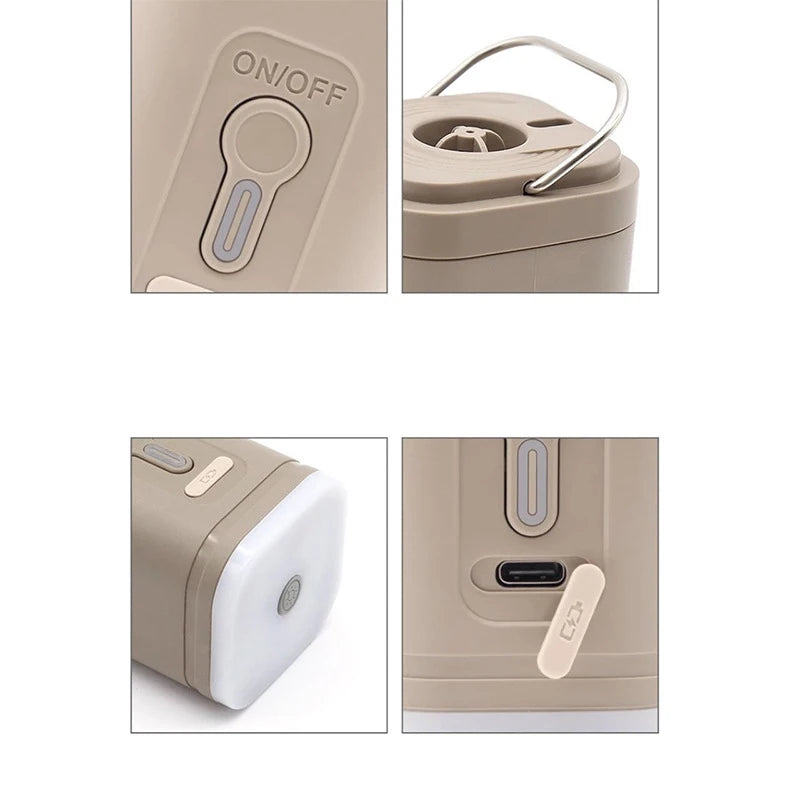 Outdoor Camping Air Pump Convenient Compact High-power Air Extraction Pump Lighting Multi-functional Air Pump Cylinder Peaceful Pleasures Health and Wellness