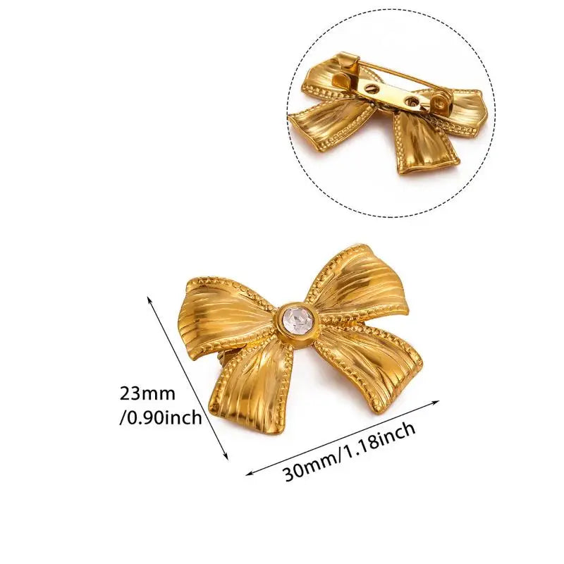 Geometric Spiral Sunflower Brooch | Gold Stainless Steel Pin