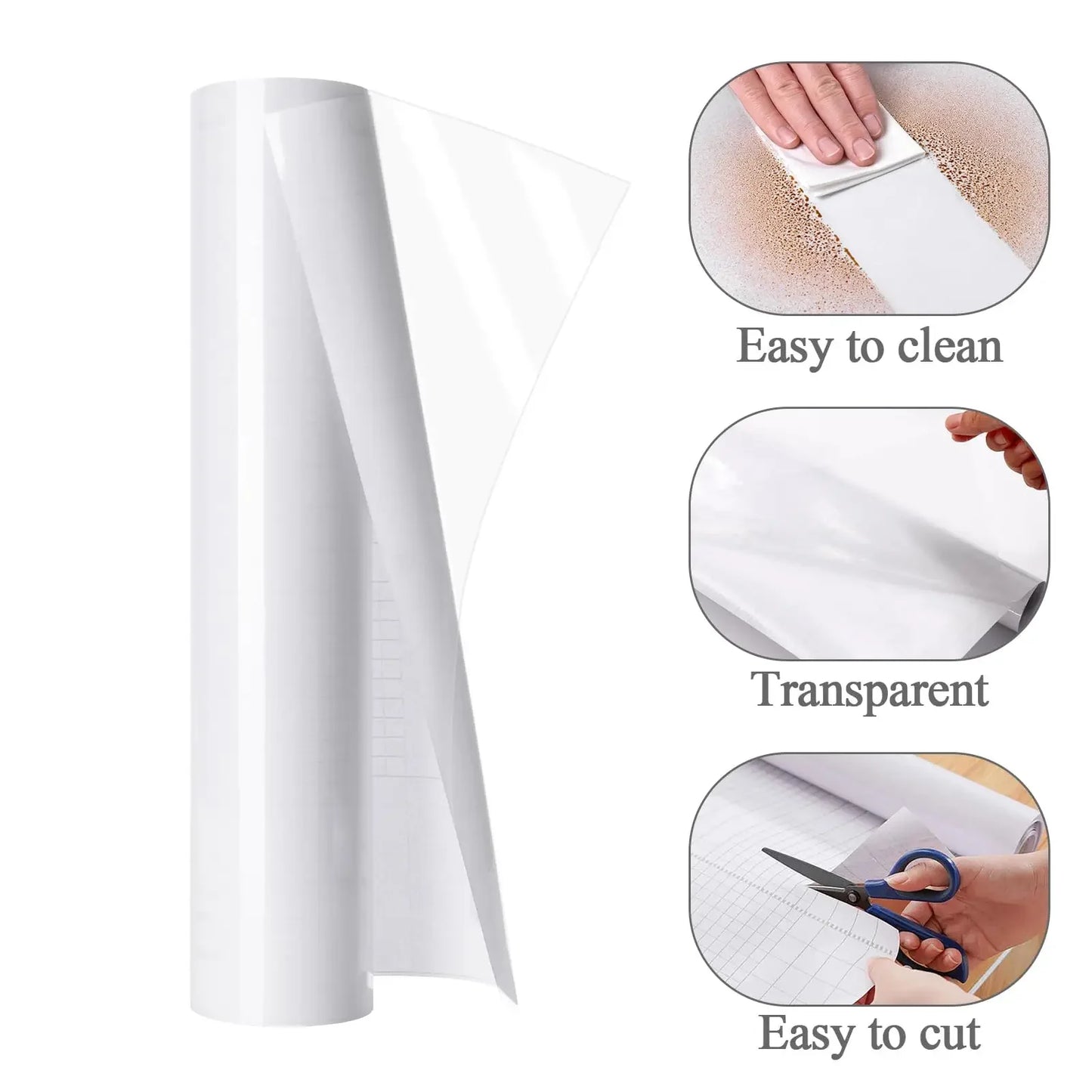 45-90cm Transparent Wall Protective Film Stickers Kitchen Oil-Proof Sticker Electrostatic Protection Paper Waterproof Wallpaper Peaceful Pleasures Health and Wellness