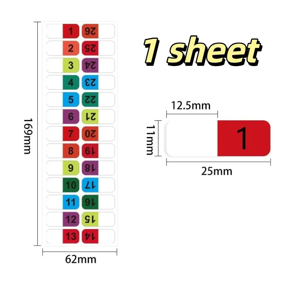 Colorful Alphabet Index Label Stickers Small Strips Study Alphabet Page Markers Waterproof Organizer Page Marker Sticky Flags Peaceful Pleasures Health and Wellness Style-C