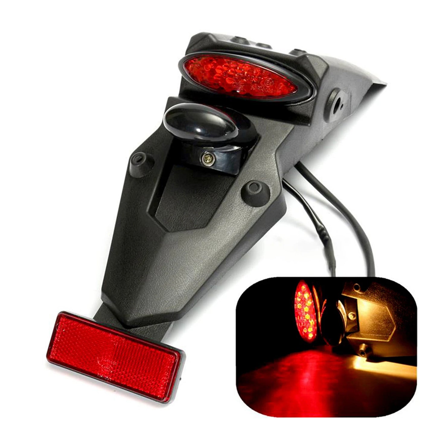 12V LED Motorcycle Fender Tail Light | Dirt Bike Brake Lamp