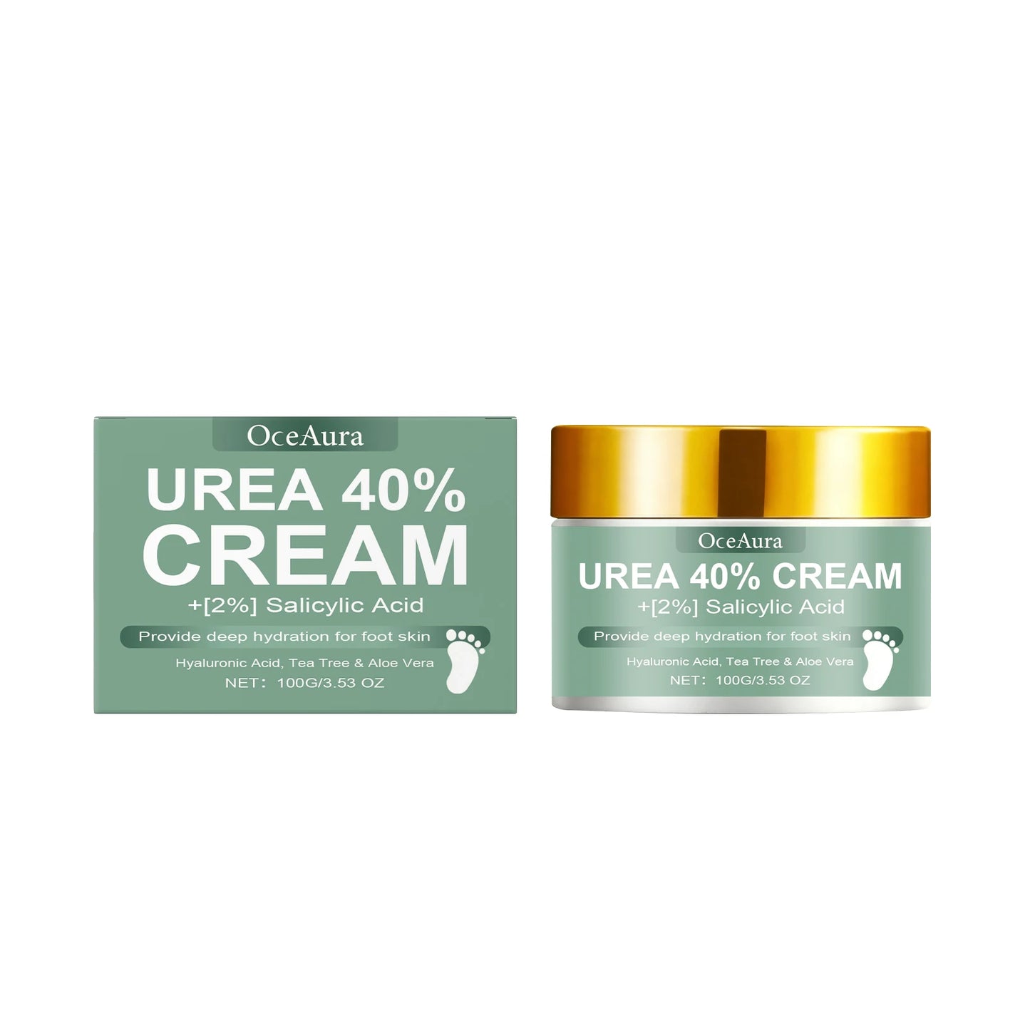 OceAura Urea 40% Foot Cream – Hydrating Heel & Skin Care